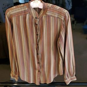 Vintage Carry Back silk blouse. Size Med.
